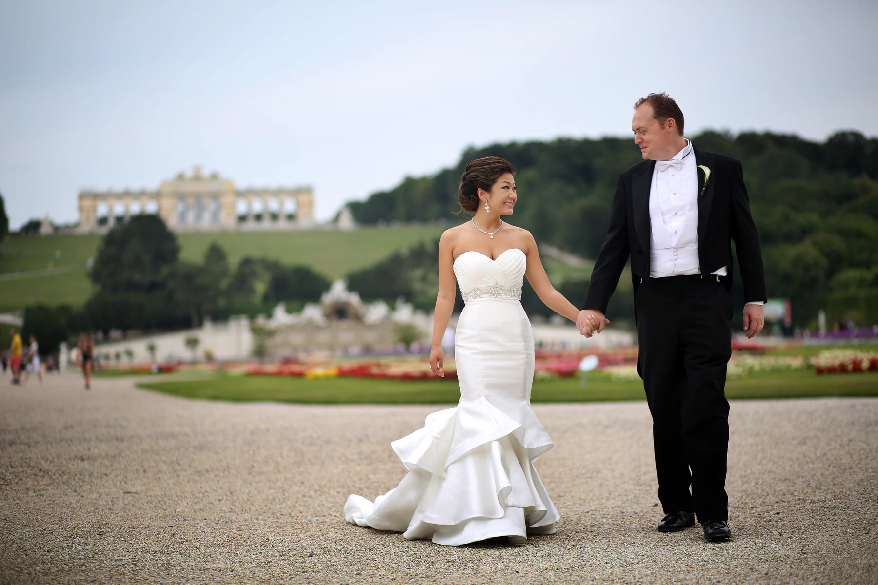 3 Viennese palaces and a 12-course Michelin-starred dinner for an American destination wedding in Austria at Palais Coburg, Vienna, Austria