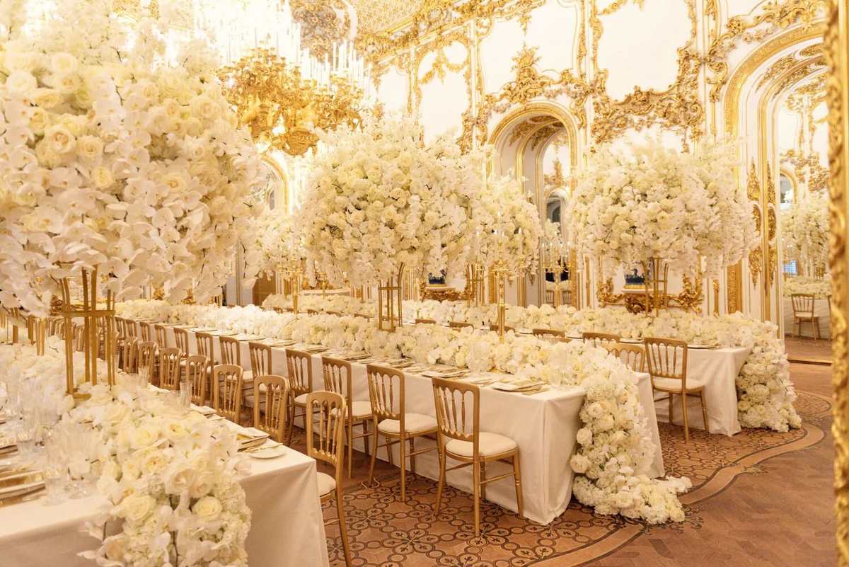 Austria vienna palais liechtenstein white gold wedding